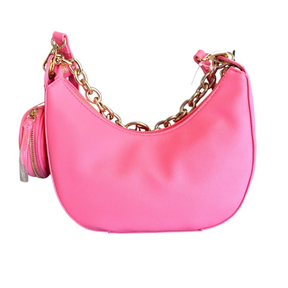 Juicy Couture Hot Pink Crossbody Bag with Gold Chain - Picture 2 of 5